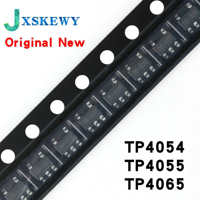 10pcs/lot TP4054 TP4055 TP4065 SOT-23-5 54b 55b 65b Linear Lithium-ion Battery Charger IC Chip