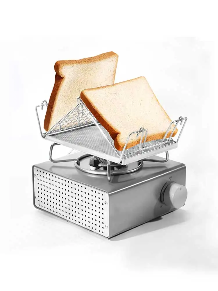 304Stainless Steel Foldable Portable Camping Stovetop Toaster - Perfect for Hiking, Picnic and Outdoor Use