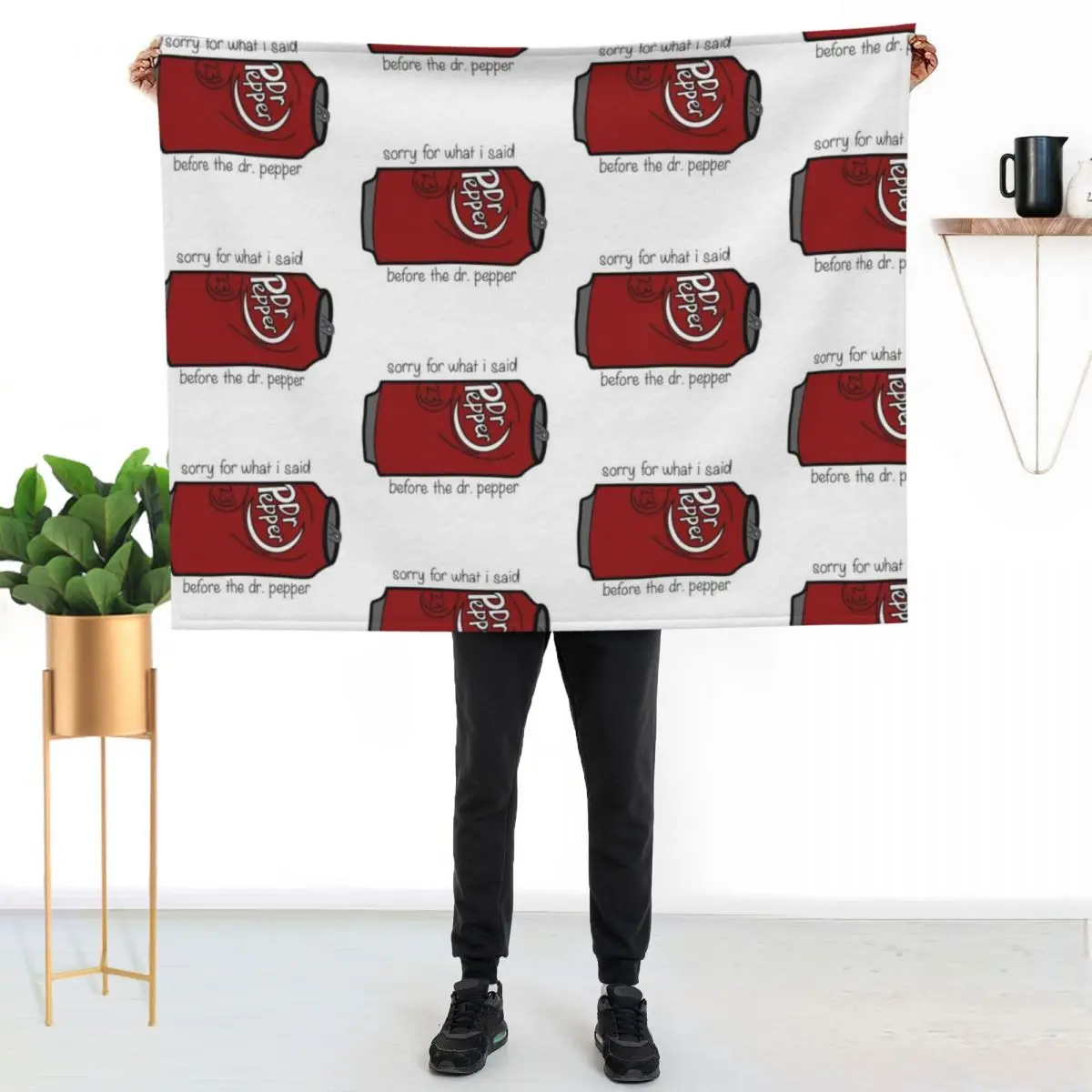 

Sorry About Before the Dr. Pepper Throw Blanket Reusable Durable Soft Blanket for All Seasons