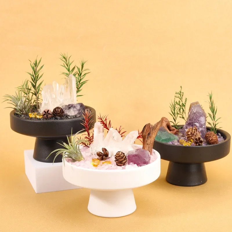Popular natural crystal bonsai micro-landscape healing crystal with office and home creative ornament with material package