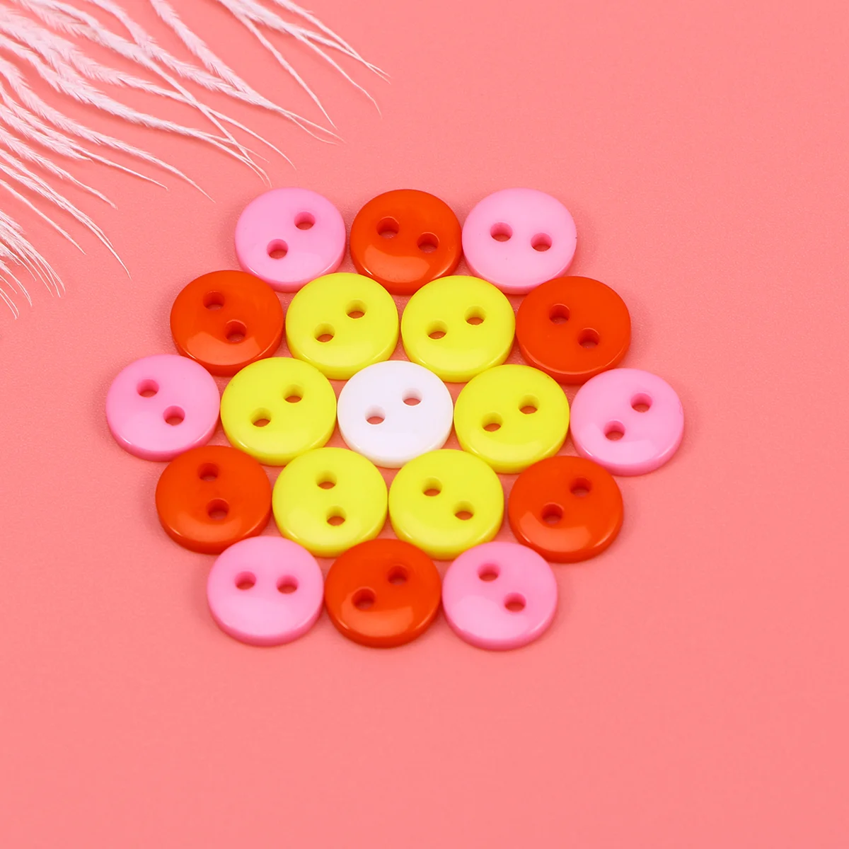 750 PCS Button Child Buttons Kids Clothing Accessories DIY Craft Two-eyed Bread Buckles