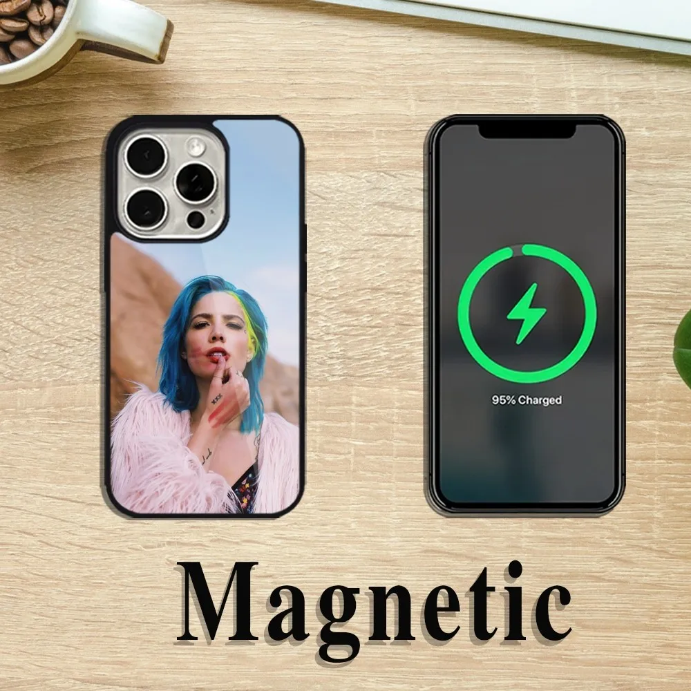 H-Halsey Singer Phone Case For iPhone 11 12 13 14 15 Pro Max Plus Magsafe Magnetic Wireless Charging