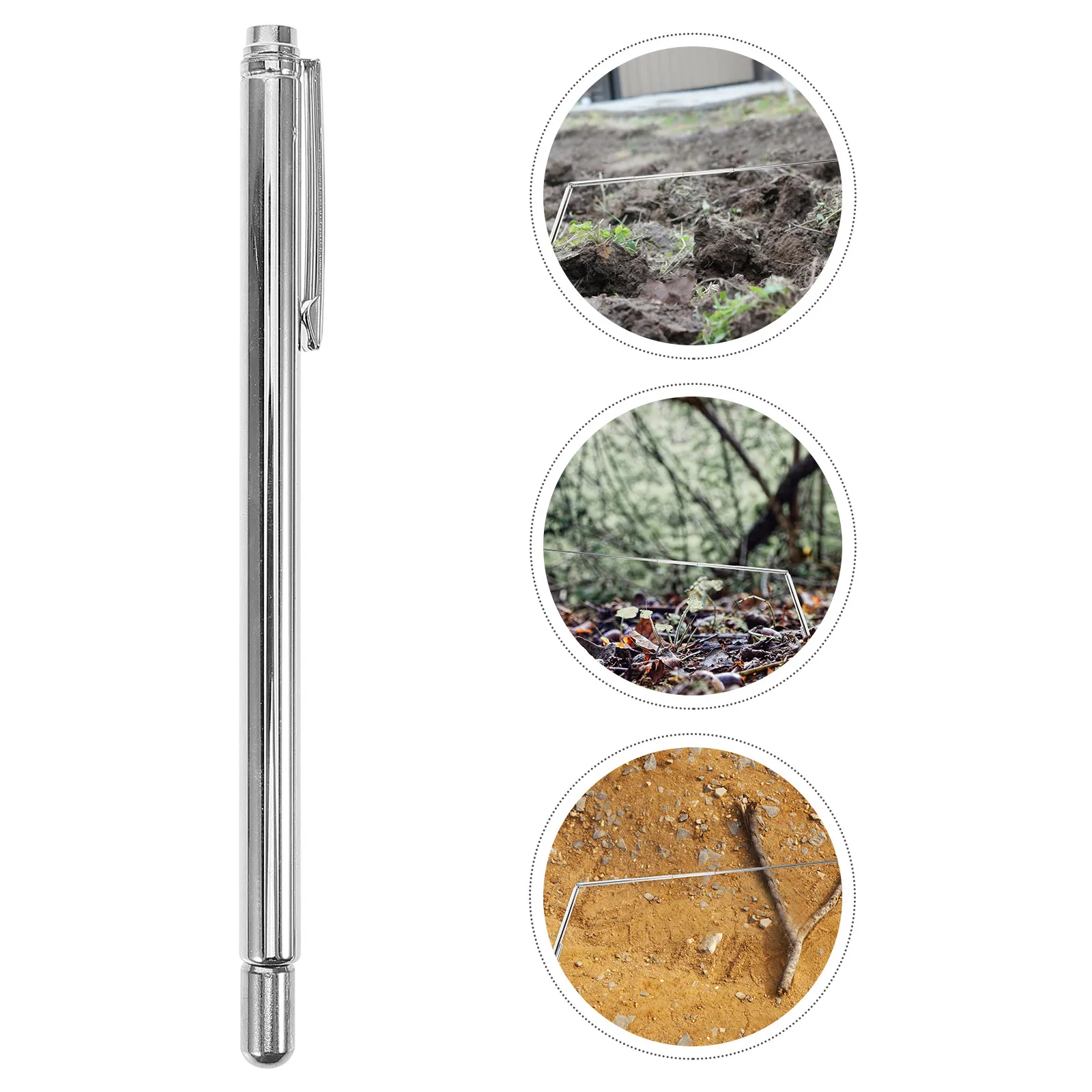 

2pcs Stainless Steel Telescopic Dowsing Rods Treasure Ghost Hunting Copper Divining Rods For Buried Items