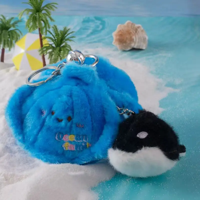 De nieuwste zeedier nest rugzak hanger sleutelhanger Kawaii gevulde knuffel beeldje pop cartoon anime schattig cadeau leuke pop