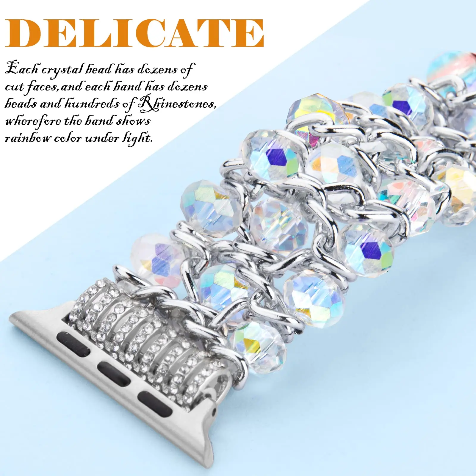 Glitter Pearl Compatible Apple Watch Women\'s 38mm 40mm 41mm 42mm 44mm 45mm Strap iWatch Ultra Series SE 9 8 7 6 5 4 3 2 1Band