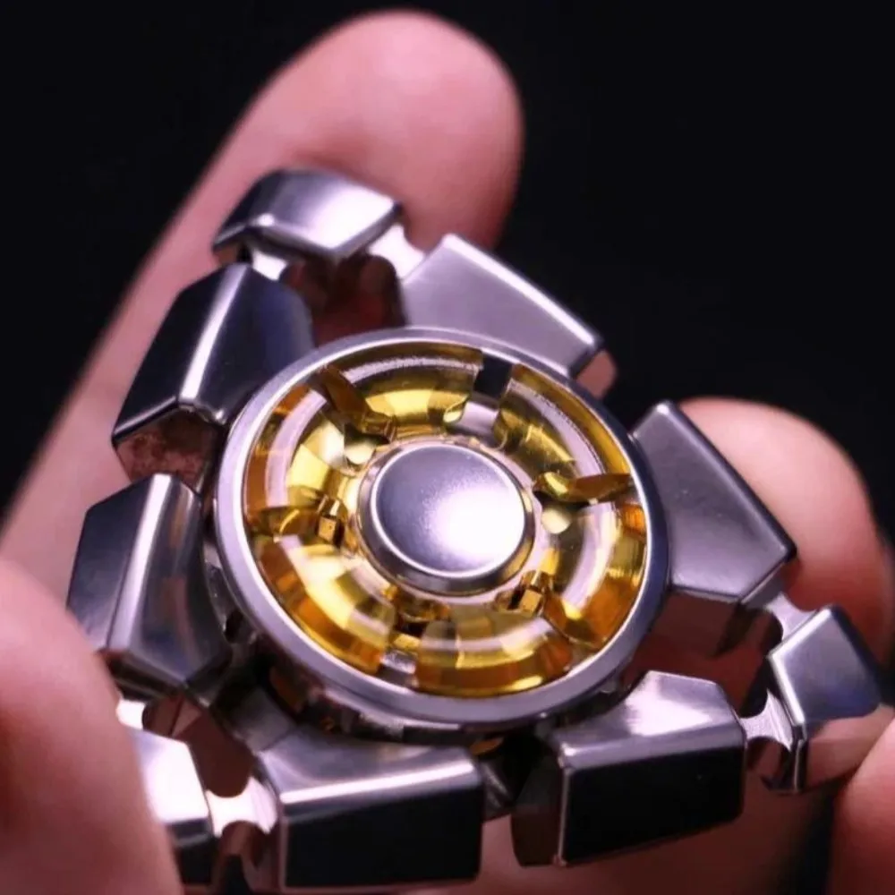 TKT EDC Reorganizar Fidget Spinner Juguetes sensoriales para adultos de acero inoxidable Fidget Spinner de tres hojas Juguete novedoso