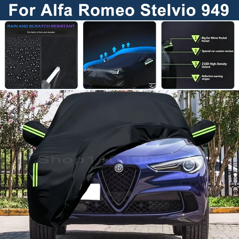 Auto Exterior Sun-Snow Protective Car Cover For Alfa Romeo Stelvio 949 Waterproof Dustproof Anti-UV Outdoor Cover