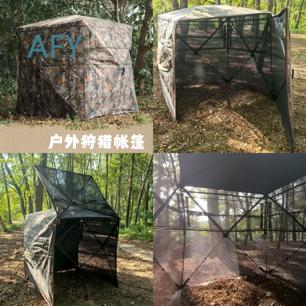 360 Degree Camo Hunting Tent for Outdoor Camping Bird Watching Quick Setup Hide Shelter for Tactical Field Use Portable