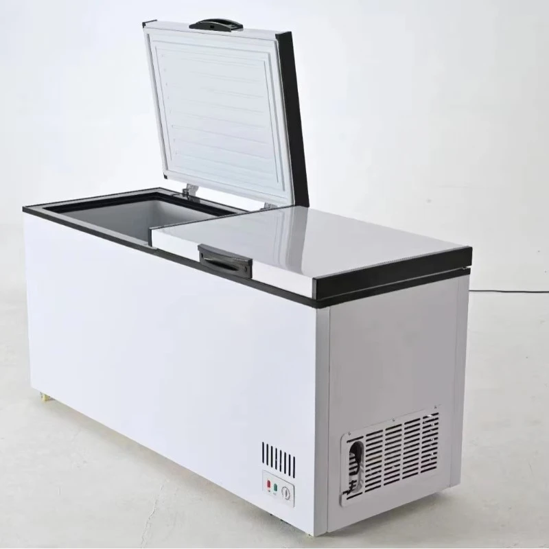 

Large capacity copper tube commercial horizontal freezer, ice cream cabinet, quick-frozen large freezer