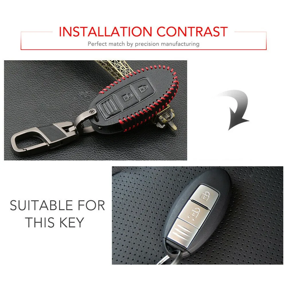 Protective Leather Remote Cover for Quick and Convenient Use with For Nissan Qashqai Skyline Juke Alissa Xtrail