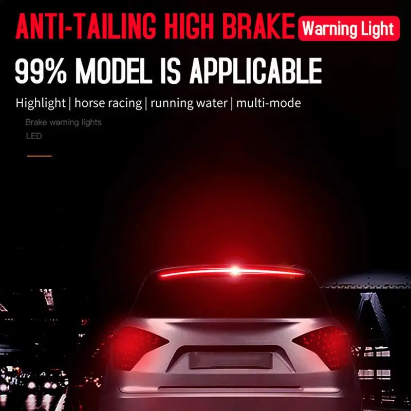 

LED Brake Light Strip Waterproof LED Rear Light Strip Stylish Vehicles Taillight Multipurpose Warning Lamps For Travel Daily
