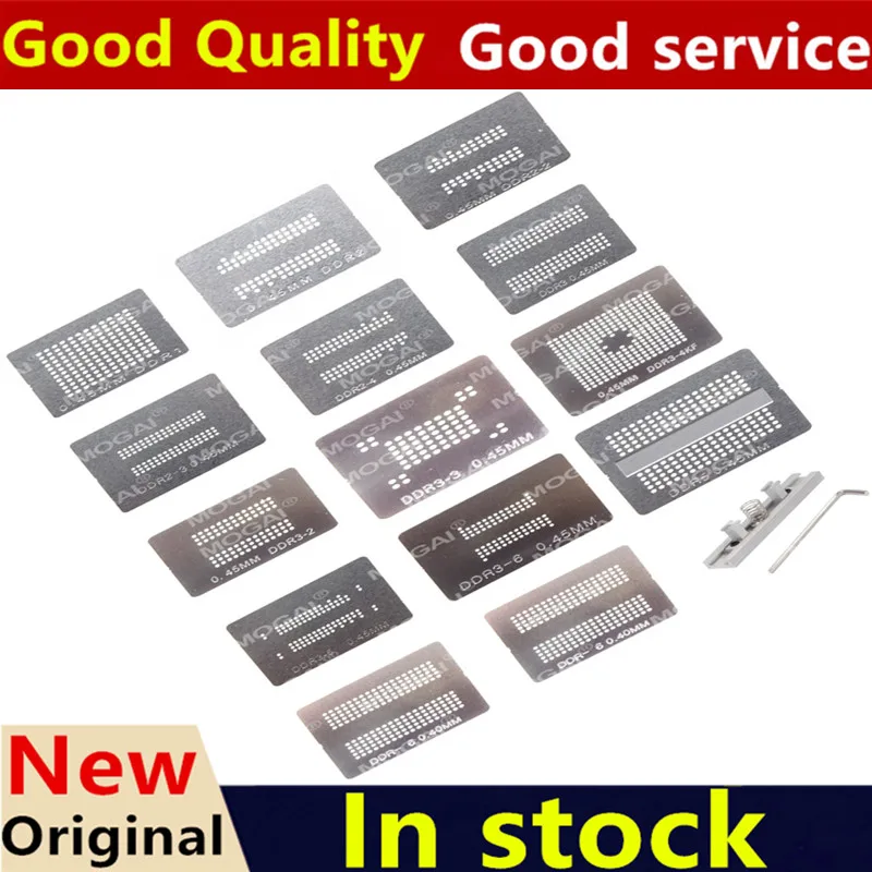 15pcs/lot Full Set BGA Reballing Stencil Dedicate Kit For DDR DDR1 DDR2 DDR2-2 DDR2-3 DDR2-4 DDR3 DDR3-2 DDR3-3 DDR5 DDR6 DDR7
