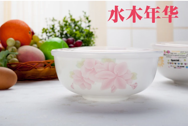 7 Inch, Real Bone China Bowl Lunches, Lunchbox Food Container, Colorful Sunshine Porcelain Noodle Bowl, Bbq Buffet