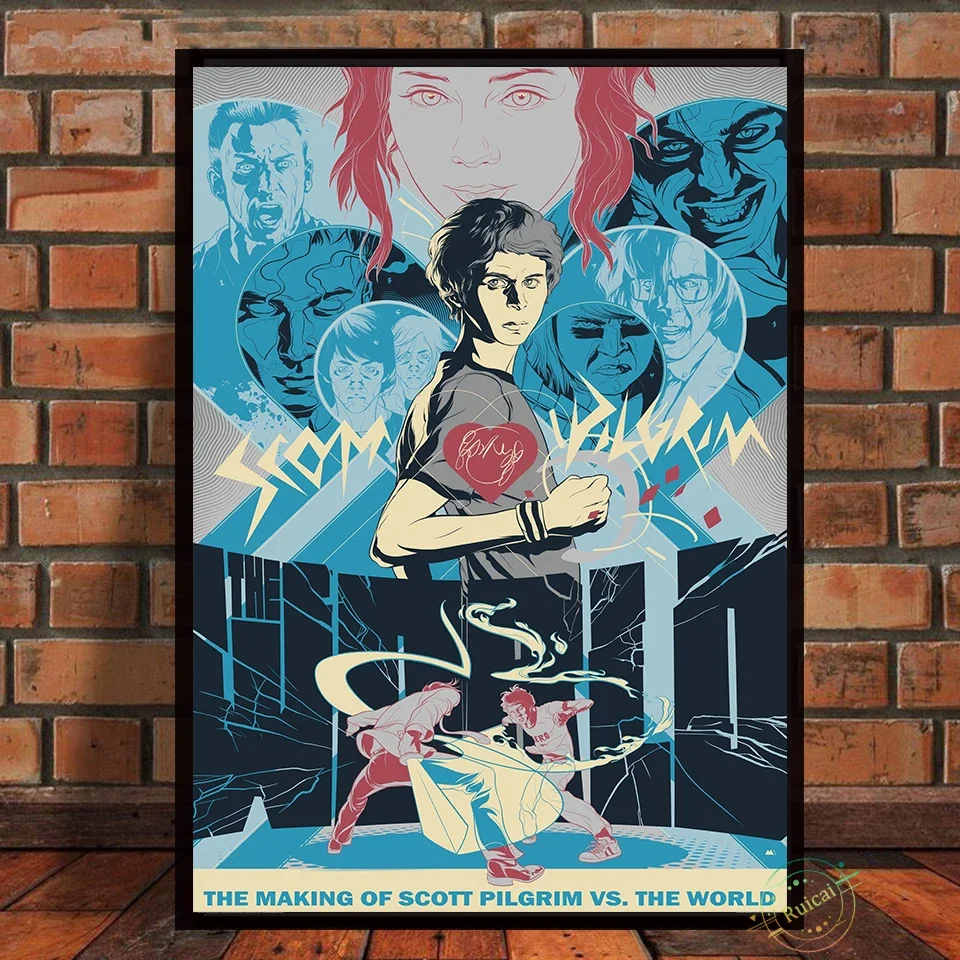 Scott Pilgrim vs. The World Movie Poster Art Film Print Wall Decor Kids Picture Living Room Home Decoration