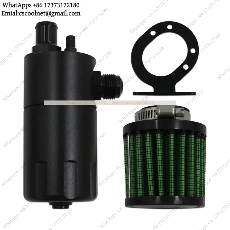 JS02 A60M-AN10 Baffled Oil Catch Can Universal Racing With Breather Tank Auto Parts