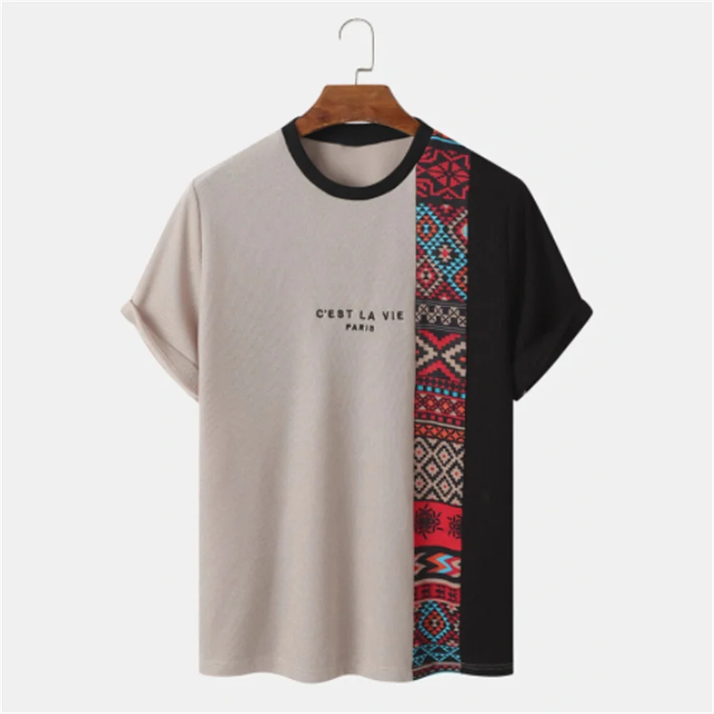 

T Shirt Men Vintage Totem Graphic Printed Summer Mens T Shirt O-Neck Casual Short Sleeve Oversized Streetwear Gym Men Clothing