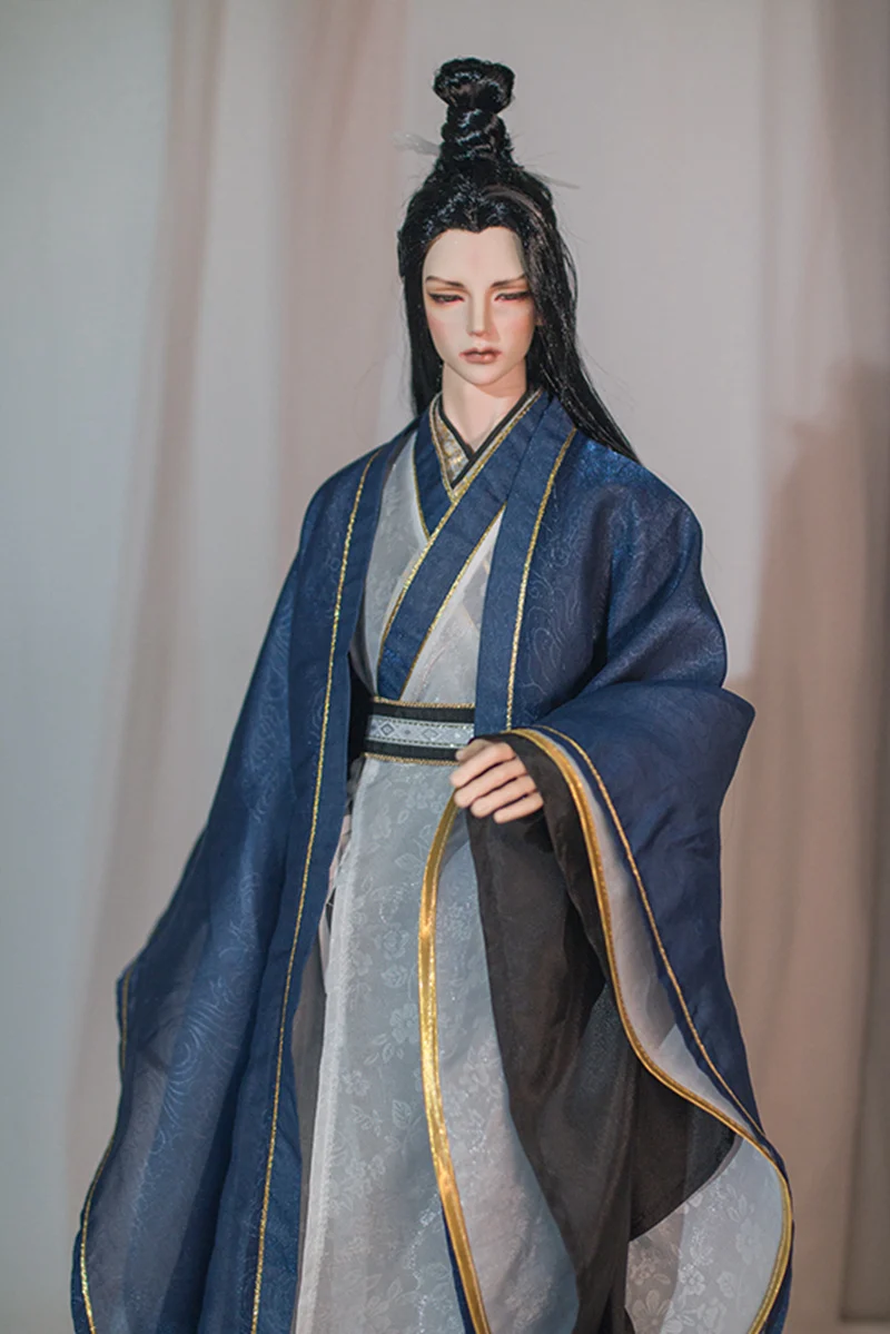 1/4 1/3 BJD Clothes Ancient Costume Hanfu Samurai Outfit Set For BJD/SD MSD SD17 SSDF ID75 Strong Uncle Doll Accessories C1260