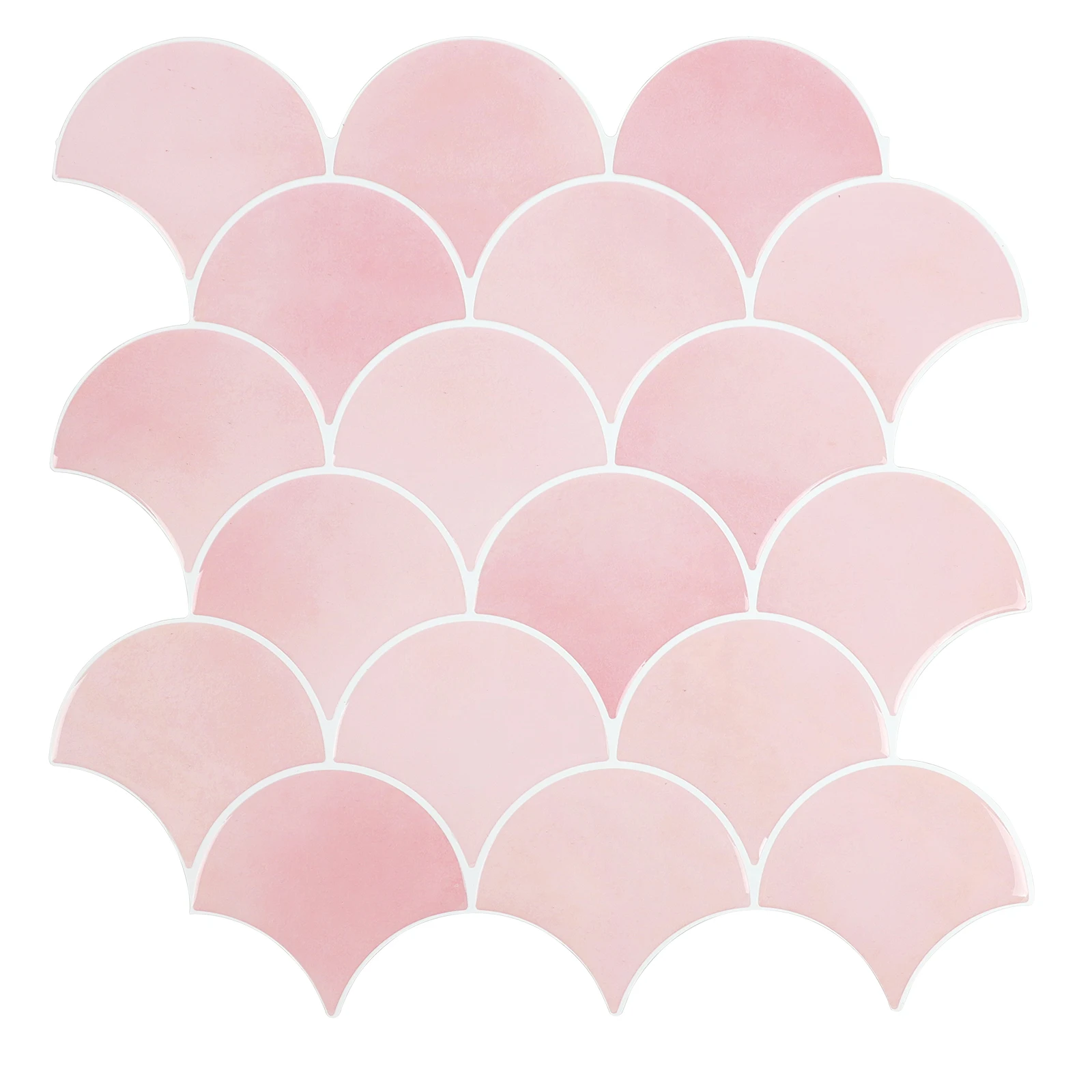 Peel and Stick Backsplash Fish Scale Tile, 12