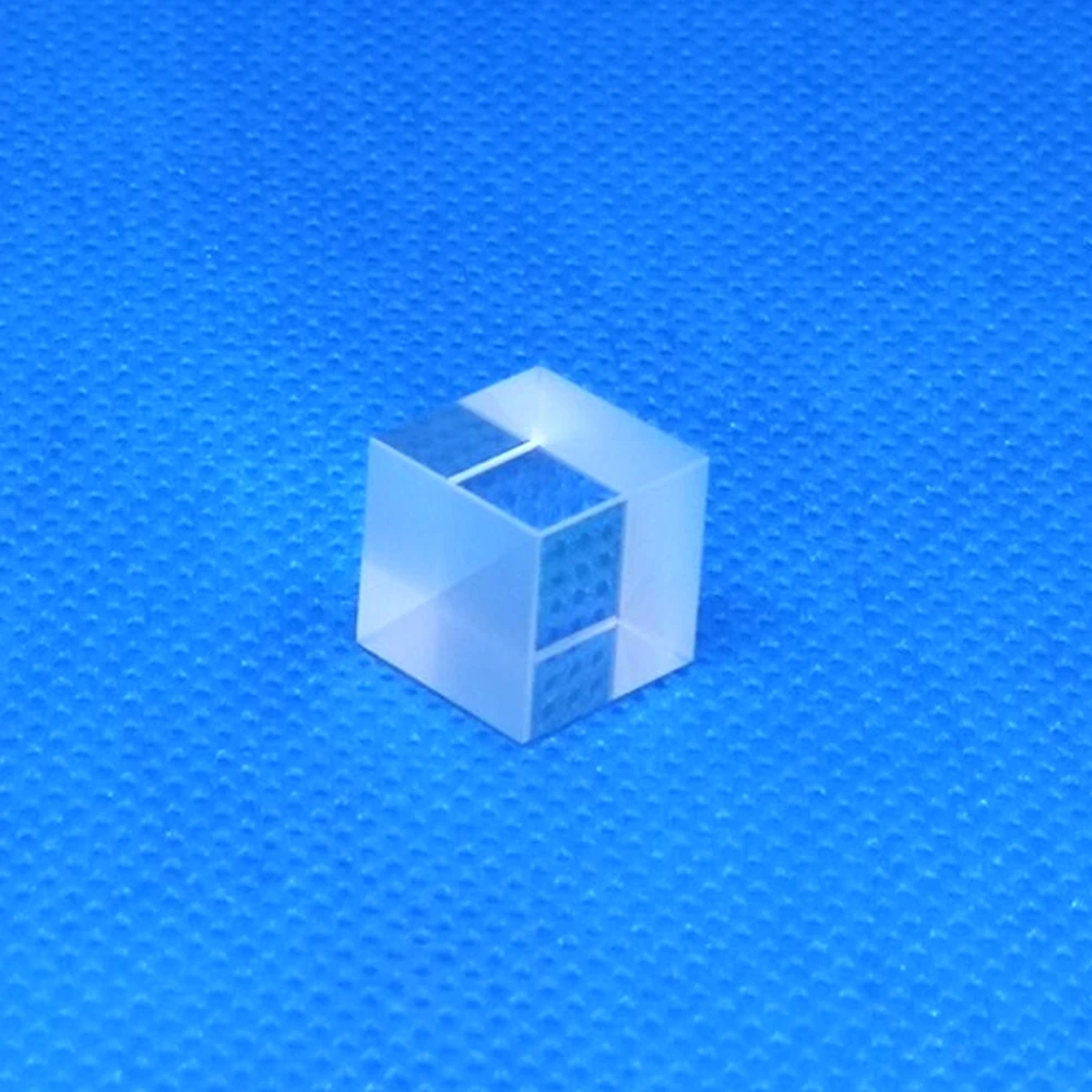 PBS spolaryzowany rozdzielacz wiązki przezroczysty obiektyw 630nm-660nm spolaryzujący rozdzielacz wiązki obiektyw kostkowy 10X10mm