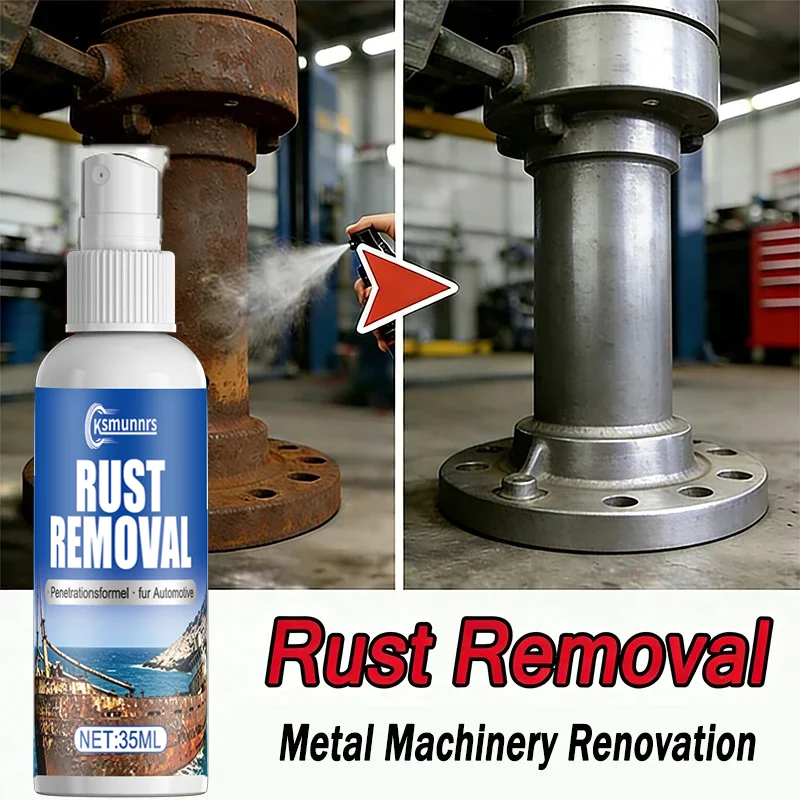 Heavy-Duty Metal Rust Removal and Protection Spray - Strongly penetrates and dissolves rust, extending the life of metal