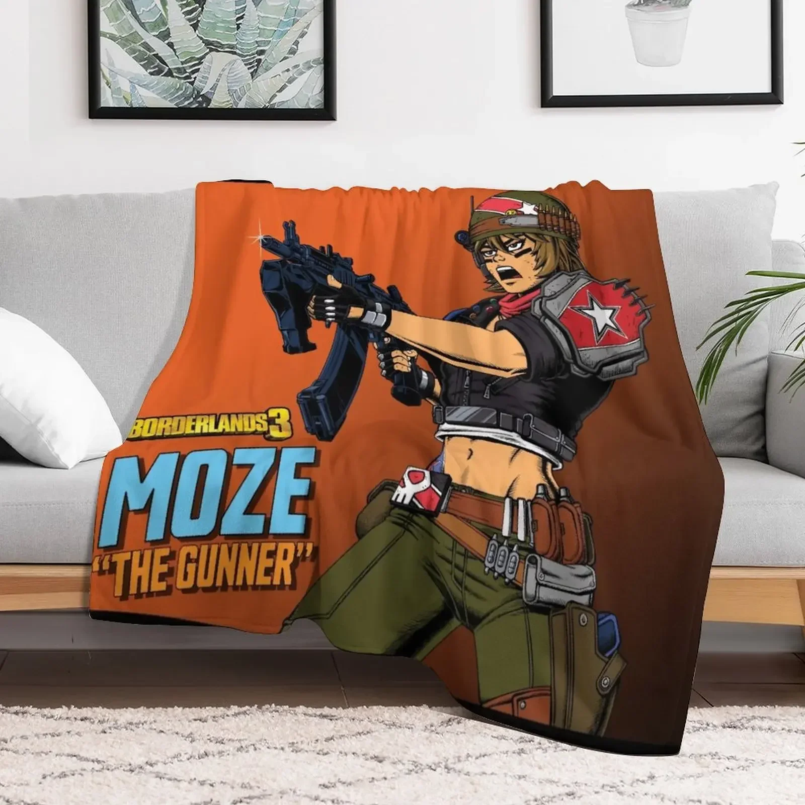 Moze the Gunner Throw Blanket Softest funny gift Blankets Sofas Of Decoration Blankets