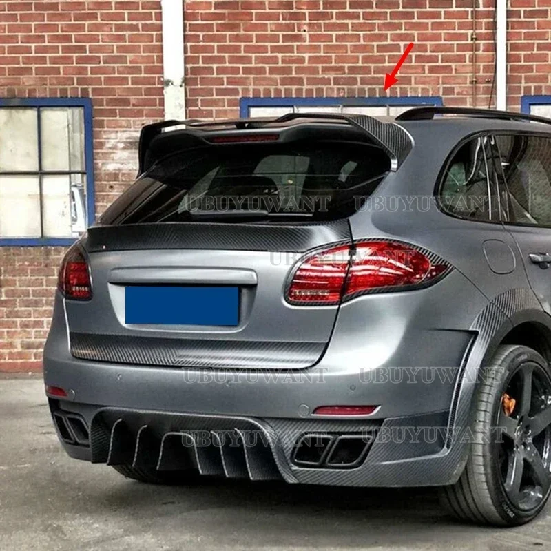 

Спойлер на крышу багажника из настоящего углеродного волокна для Porsche Cayenne 958 2011 2012 2013 2014 года