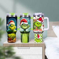 Christmas Tumbler 40 Oz Merry Christmas Tumbler With Handle And Straw 40oz Tumbler Maintains Cold Heat And Ice For Hours