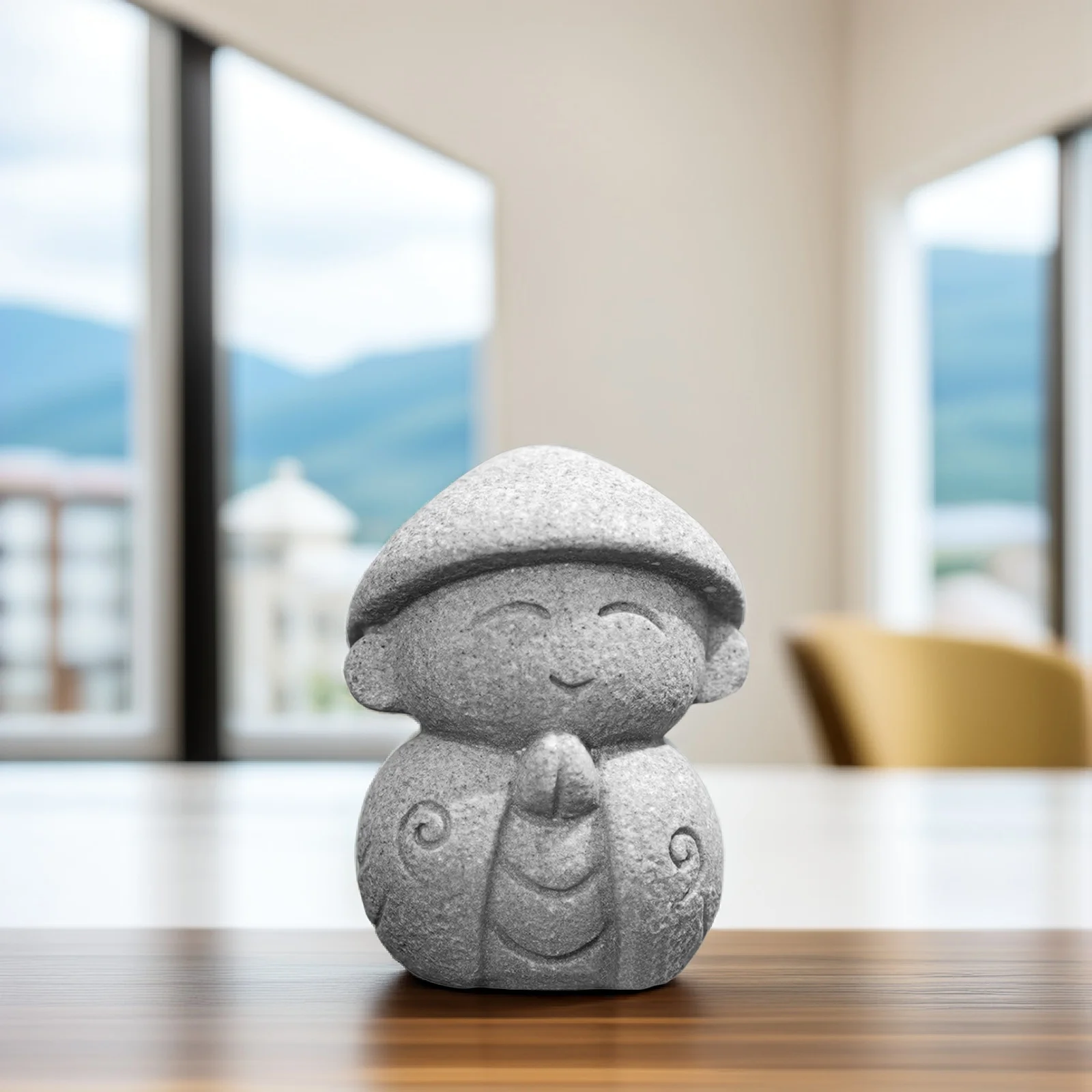 

Stone Maitreya Small Buddha Ornament Creative Desktop Decoration Compact Durable Stone Buddha Decor for Office
