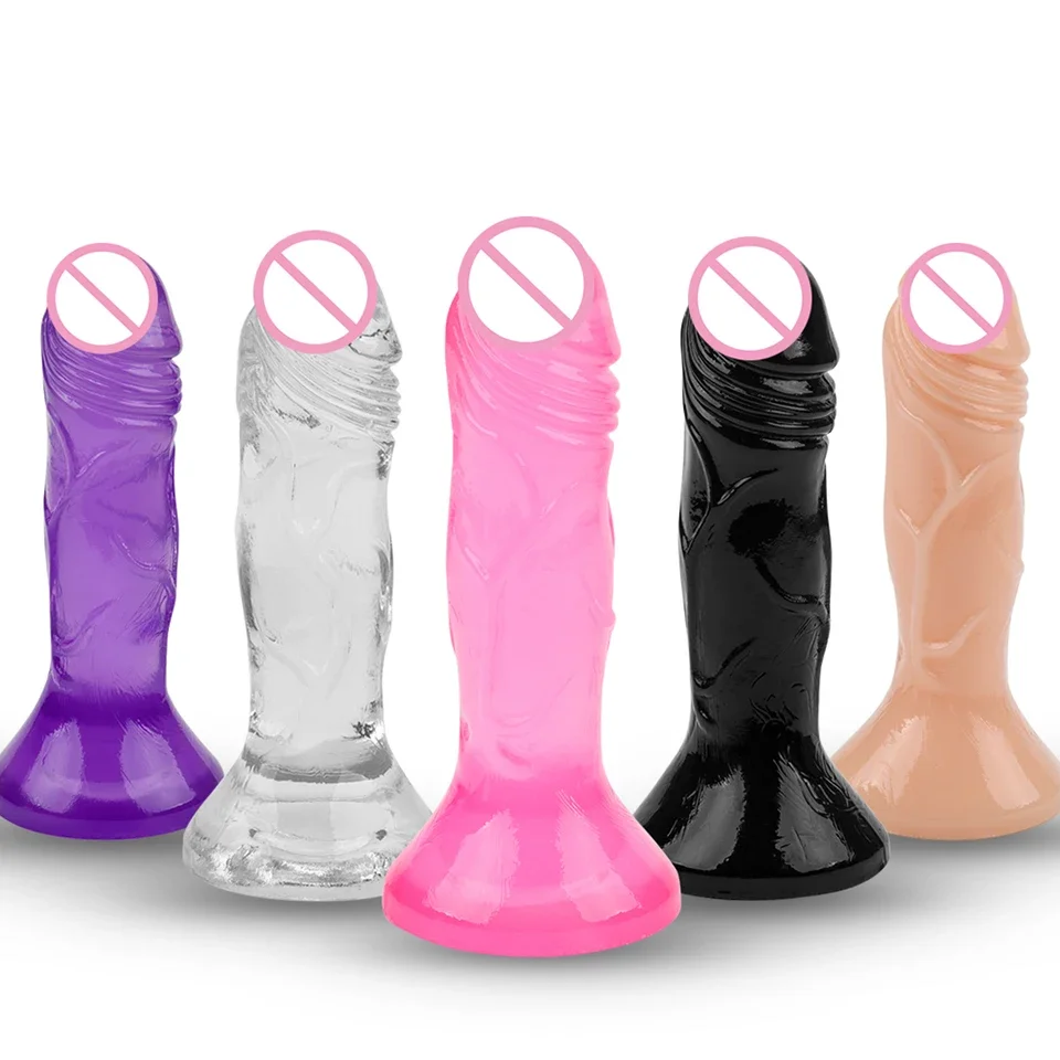 Soft Jelly Dildo Realistic Suction Cup Small Penis Anal Plug Cock Strap on Gode Massager Adult Sex Shop Sex Toys for Women