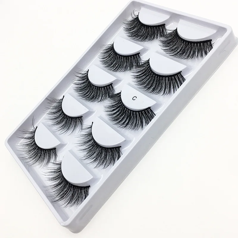 5 Pairs Mink Eyelashes 5D Mink Lashes Fake Eyelashes Natural 5d False Lashes cilios faux mink lashes faux cils