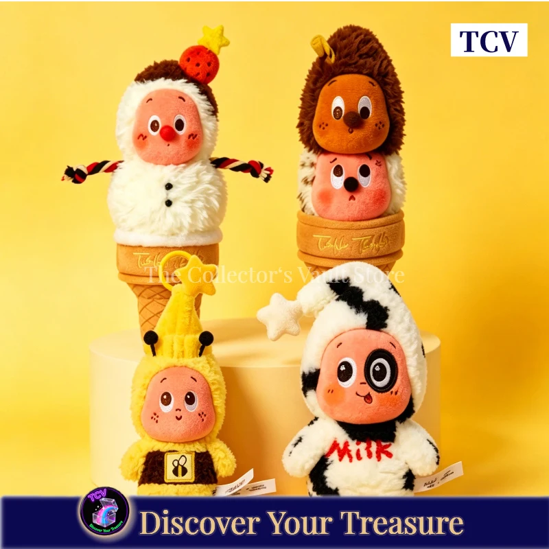 

Плюшевая игрушка-подвеска Tcv Moon Gelato Series: Снеговик, Двойные шары джелато, Медовый плюш, Молочный пудинг, Плюшевая кукла-пекарь в блистерной упаковке