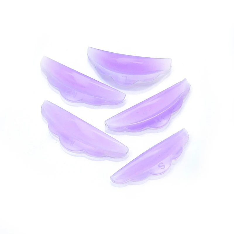 Riutilizzabile viola Silicone ciglia permanente Pad ciglia aste scudo sollevamento 3D piegaciglia accessori applicatore strumento di trucco