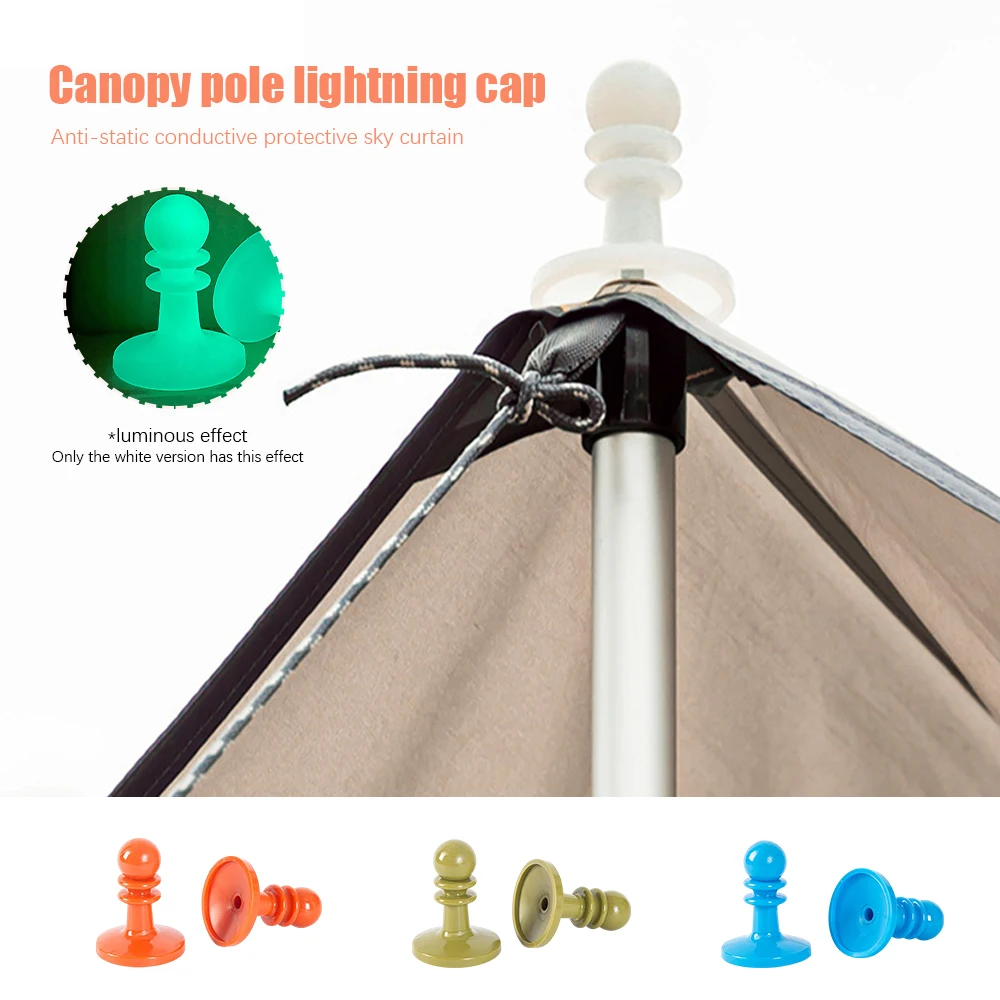 TPR Guard Protection Anti-Thunder Camping Canopy Tent Pole Hat Tent Combination Kit Protection