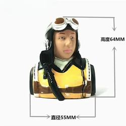 World War II Pilot Doll 55X32X64mm for RC Airplane Fixed-Wing