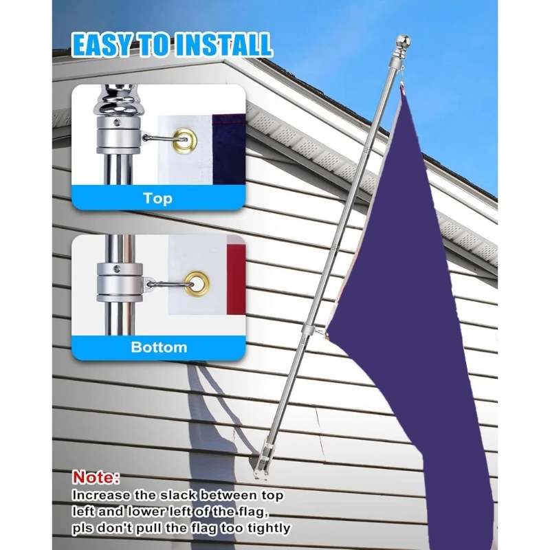 

Bearing Flagpole Rotating Rings Stainless Steel Housing With Stainless Hardware Compatible 0.9-1.05 Inch Poles