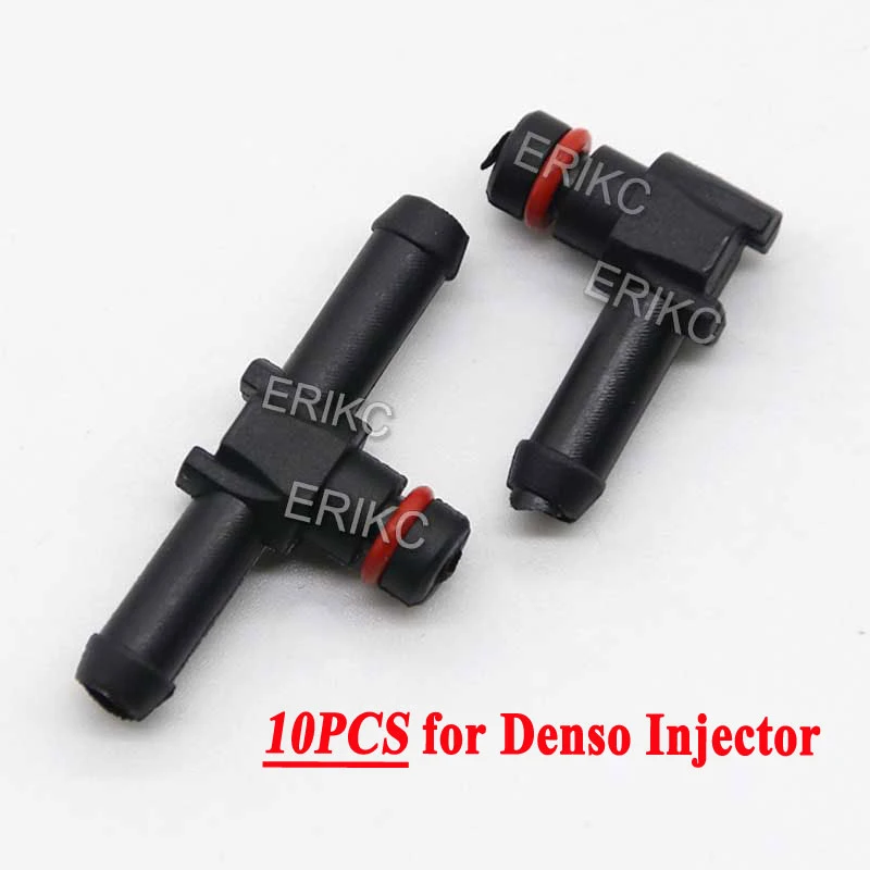 ERIKC 5PCS E1024070 Return Oil Backflow Pipe Connector T and L Type For Bosch Denso Diesel Injector Plastic Connector Pipes