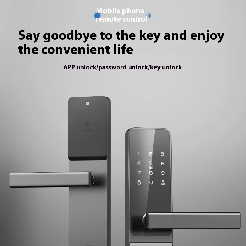 Smart Door Lock Anti Theft Door Electronic Lock Rental House Hotel with IC Card Remote APP Apartment Password Lock with Key