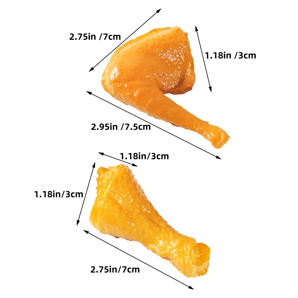 1Set Nep Kippenpoten Simulatie Realistisch Levensecht PVC Voedsel Decor Pretend Keuken Spelen Props Kunstmatige Gebakken Kip