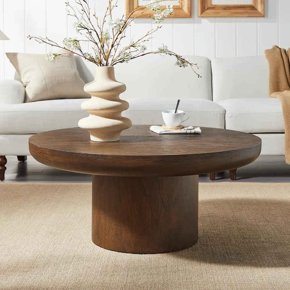 Monarch Specialties 3-Piece Coffee Table Set with End and Side Tables, Brown Laminate, Transitional Style for Living Room