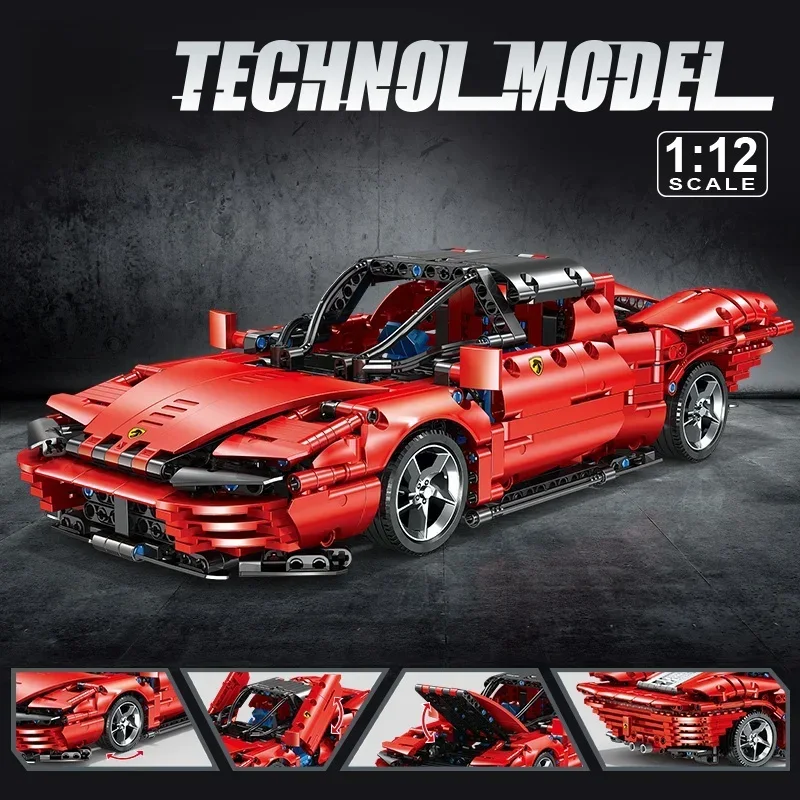 Nouveau jouet de voiture de course technique 1:14 blocs de construction de Sport Super vitesse Kit MOC briques d'assemblage pour cadeau adulte