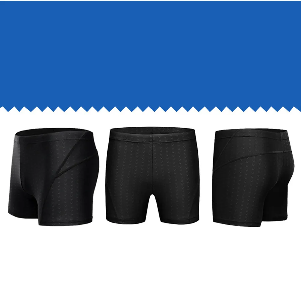 

Мужской комплект для плавания: шапочка и плавки, черный, размер XL, высокоэластичный, водонепроницаемый, дышащий, быстросохнущий, пляжная одежда для плавания