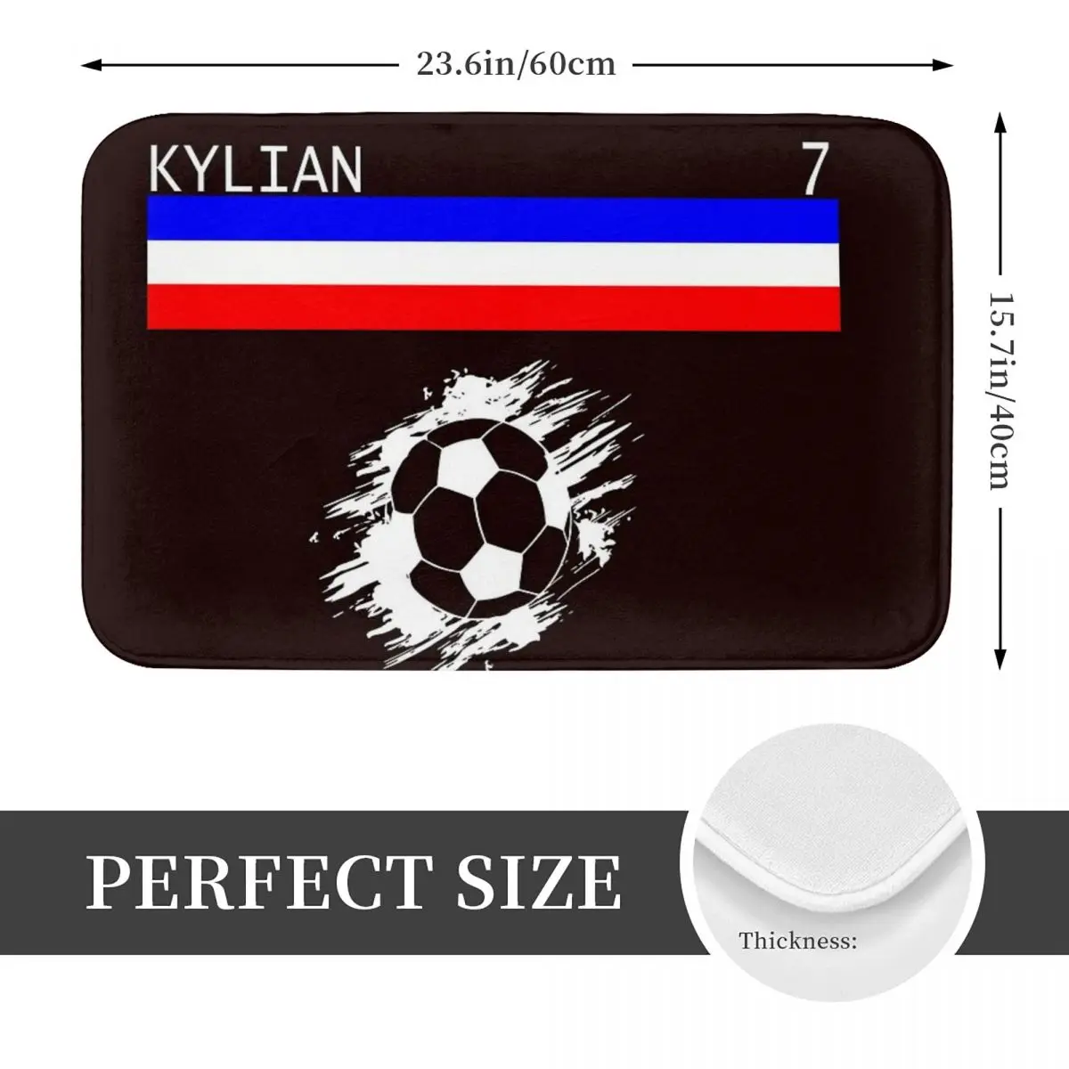 Kylian Mbappe Non-slip Doormat Floor Mat Cushion Carpet Rug for Kitchen Entrance Home Bedroom Footpad Mats