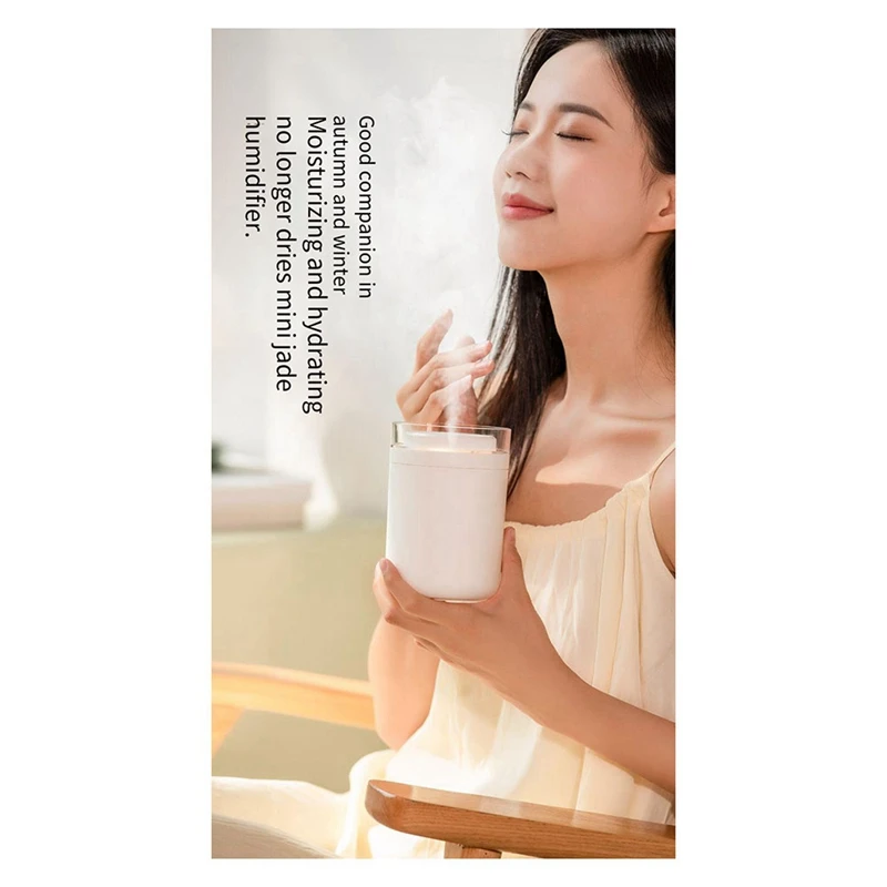 เครื่องทำความชื้นขนาดเล็กแบบพกพาเครื่องทำความชื้นบนโต๊ะขนาดเล็ก500มล. เครื่องทำความชื้นตั้งโต๊ะส่วนบุคคลแบบ USB สำหรับห้องนอนพืช