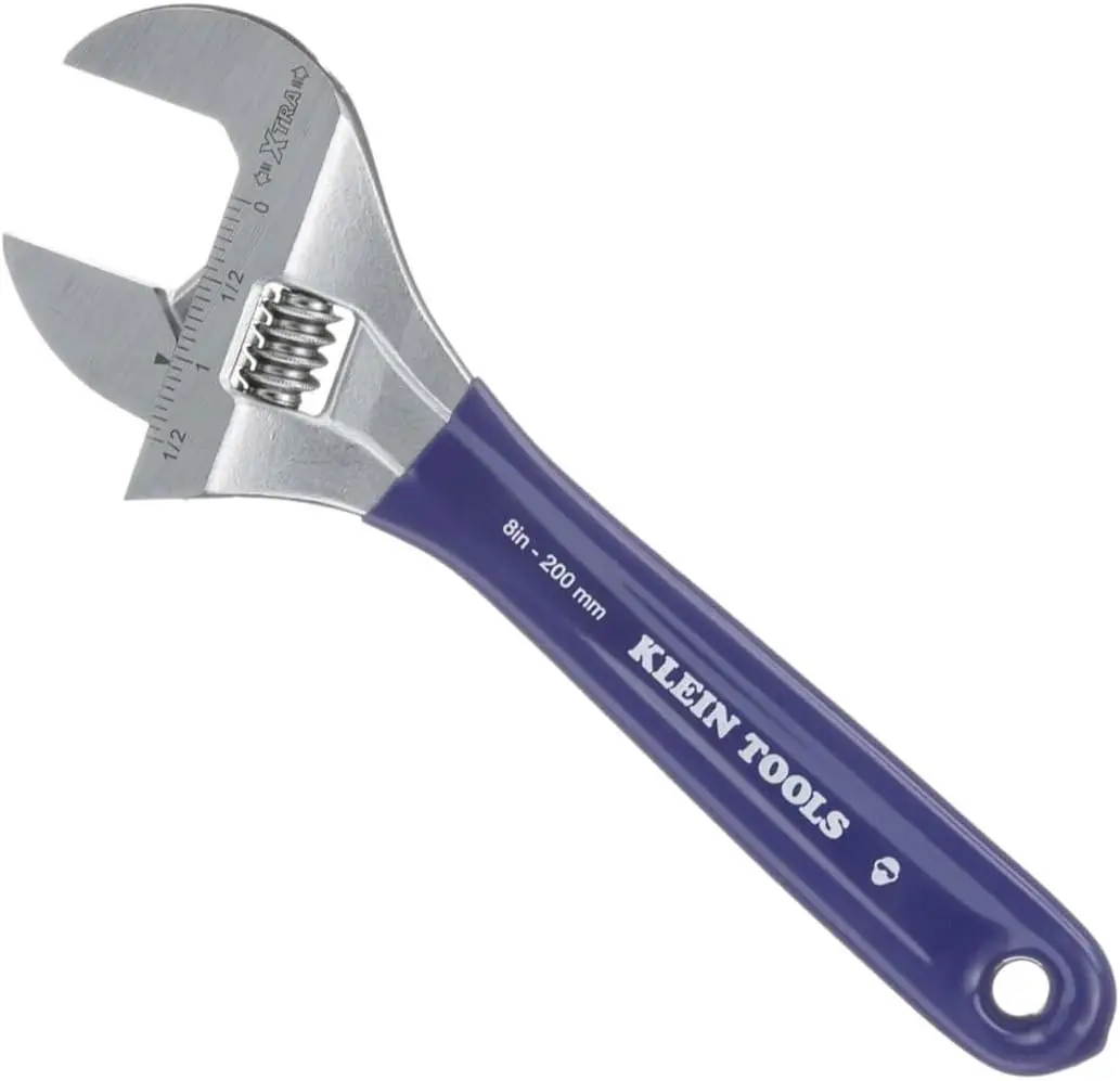 

Adjustable Wrench with Extra Wide Jaw, High Polish Chrome Finish, 8-Inch Forged Drive Tool