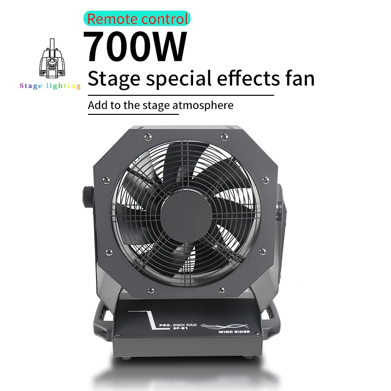 

Stage Fan 700w Stage Fan Professional Variable Speed ​​Remote Control for Disco DJ Equipment