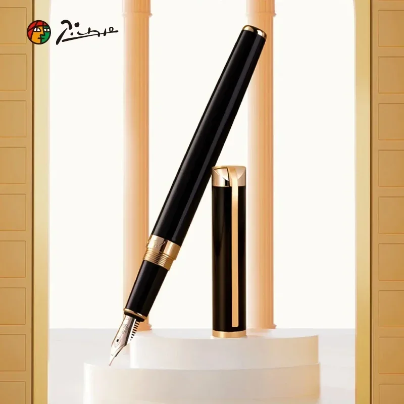 Pimio 82 Series Fountain Pen Luxury Elegant 10K Gold Fine Nib Writing Calligraphy Practice Pen Office School Supplies Stationery