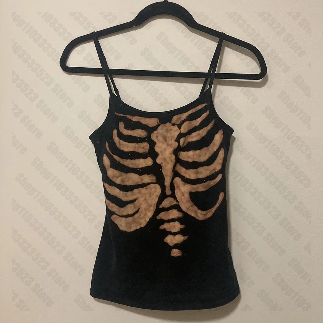 Y2k style corsetto Grunge Graphic Print anni '90 Streetwear Crop top Y2k abbigliamento estetico carino donna top Gothic Fairycore canotte