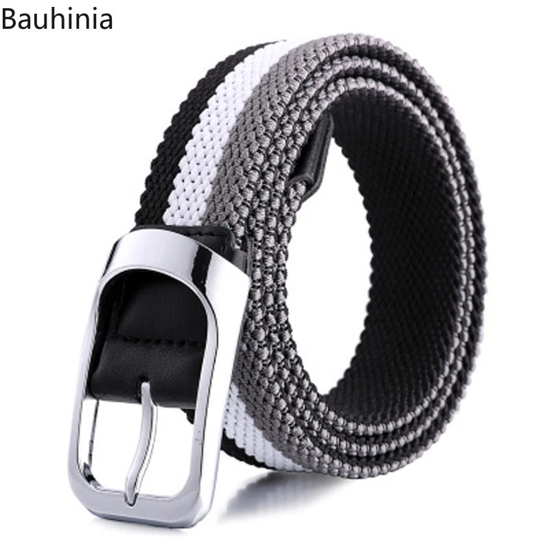 All-Match Casual Knitted Pin Buckle Belt Woven Men\'s And Women\'s Braided Stretch Belts High Quality leather belt  waist belt