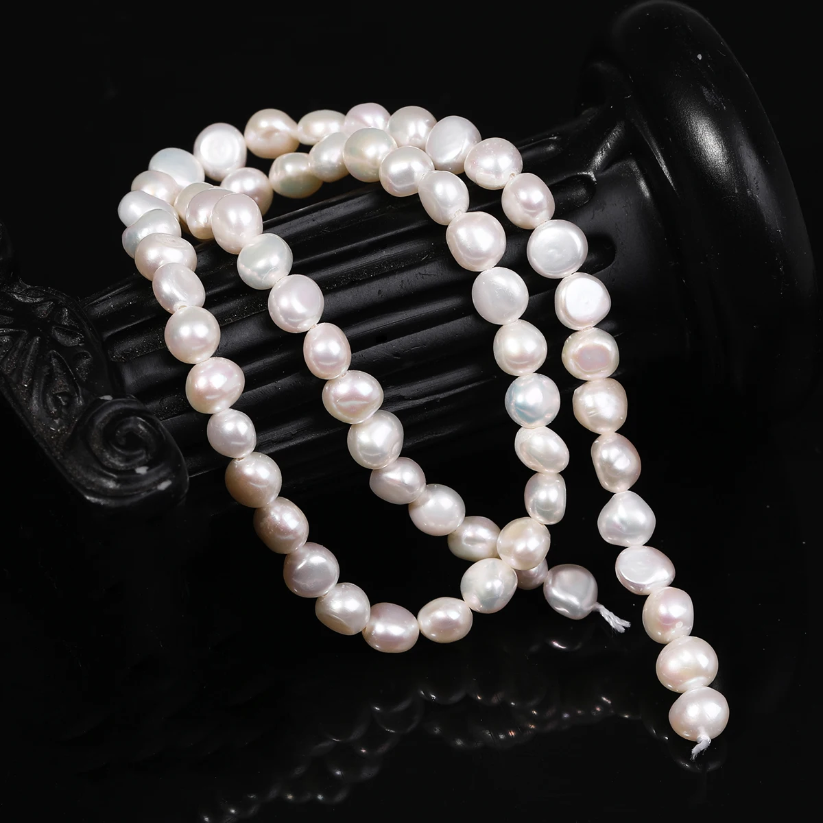 

6-7 мм круглые бусины из натурального пресноводного жемчуга для изготовления ювелирных изделий, аксессуары для ожерелья и браслета своими руками,ート수 진주