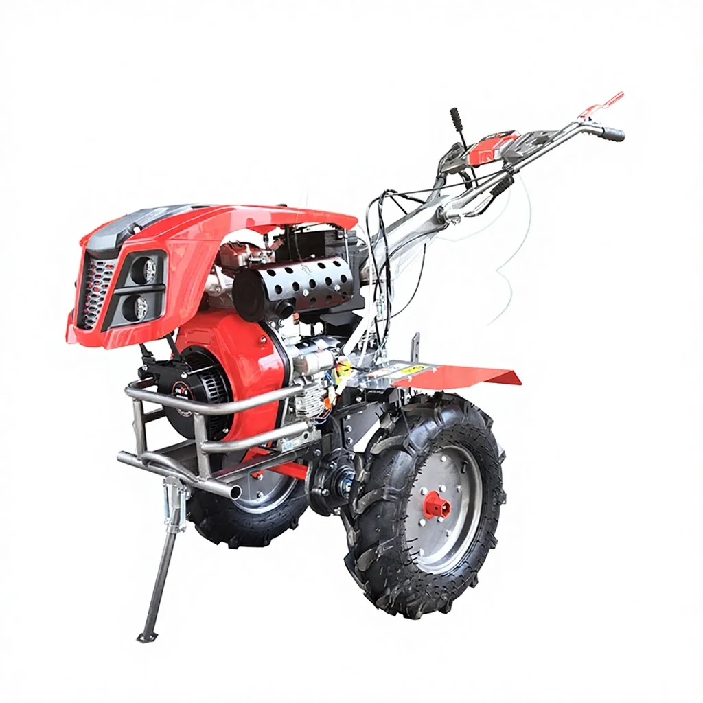 BISON(CHINA) New Diesel Engine 10 HP Portable Hand Starter Power Tiller 1 Year Warranty Long Service Life Tested Certified For